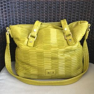 R & J Neon Green Shoulder Bag